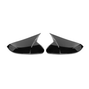 Fit For Honda for Civic 2016 2017 2018-2021 Glossy Black Rear View Mirror Cover