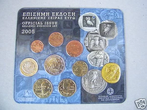 manueduc   GRECIA 2005  BLISTER  Oficial EUROS  Calidad BU  Con 2 € NORMAL  RARO - Imagen 1 de 1
