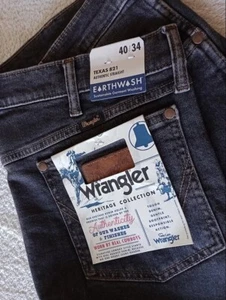 Wrangler Texas Heritage Authentic Straight 821 jeans *size 40W x 34L* MEASURED - Picture 1 of 9