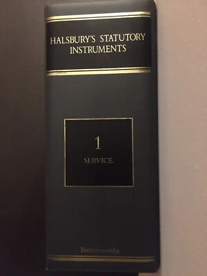 Halsbury's Statutory Instruments Vol. 1 Service Looseleaf Binder, Butterworths - Image 1 of 4