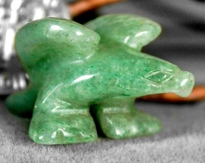 Green Aventurine Gemstone Eagle Totem Fetish Spirit Animal Figurine 9138 - Picture 1 of 3