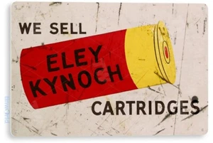 Eley Kynoch Cartriges Armas Munición Escopeta Rústico Signo Decoración Tin Sign B492 - Imagen 1 de 3