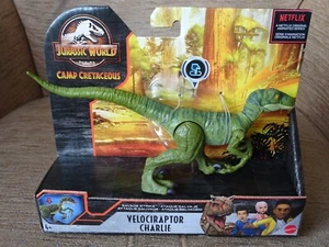 Mattel Jurassic World Camp Cretaceous Savage Strike Velociraptor Charlie unbenutzt - Bild 1 von 7
