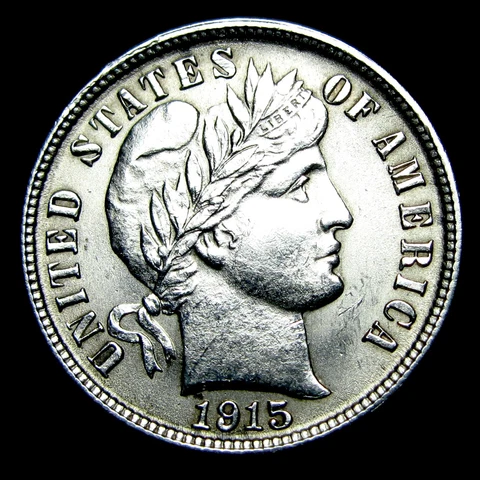 1915 Barber Dime Silver ---- Gem BU+ Stunning Coin ---- #FF456 Cover