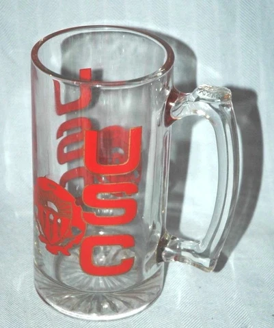 Large USC Trojans Collectible Beer Mug Football Basketball Baseball Softball Law Cover
