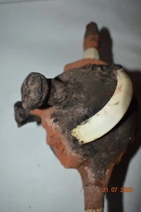 VANUATU CIRCUMCISION FIGURE MASK, TEETH 24" 1900S - Picture 1 of 4