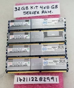 32GB PC DDR DDR2 PC2 PC2-5300F DDR2-667 5300 667 FB ECC-REG 240pin 4RX4 - Picture 1 of 1
