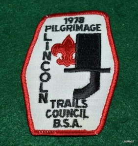 BOY SCOUT TRAIL PATCH - 1978 LINCOLN PILGRIMAGE - KOSTENLOSER VERSAND - Bild 1 von 3