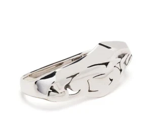 ALEXANDER McQUEEN HOMBRE CADENA FUNDIDA ANILLO DOBLE HECHO EN ITALIA 689461J160Y446 - Imagen 1 de 3