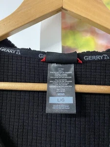 Gerry Men’ Ribbed Knit Fleece Lined Zip Up Jacket Size Large Black Brand New - Picture 1 of 4