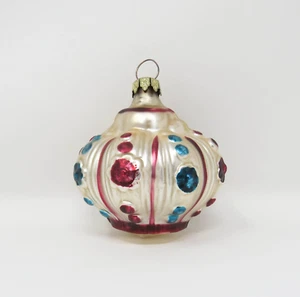 Vintage Hand Blown Glass Figural Crown Christmas Ornament ~ Germany ~ 2-1/2" - Picture 1 of 6