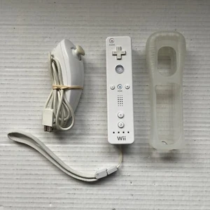 Nintendo Wii Remote Controller White RVL-003 & RVL-004 Nun Chuck OEM Case Tested - Picture 1 of 9