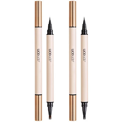 2 in 1 3D Fork Eyebrow Pen Eye Brow Pencil With Eyeliner Waterproof Long Lasting - Image 1 of 4