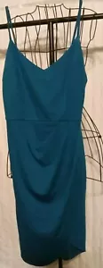ZALALUS Womens SIZE SMALL TURQUOISE BLUE SPAGHETTI STRAP CASUAL DRESS NWT - Picture 1 of 9