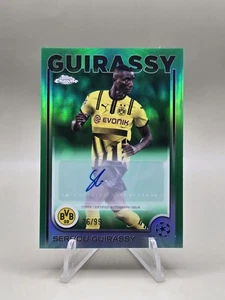 2024-25 Topps Chrome UEFA CC Serhou Guirassy #CA-GY Green Auto /99 Dortmund - Picture 1 of 2