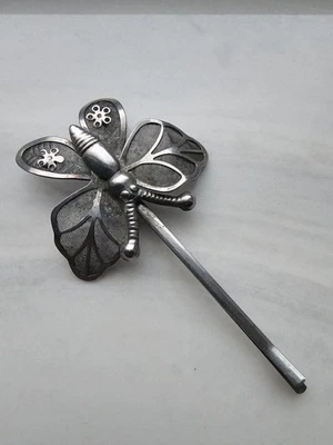 Accesorio para el cabello bobbie mariposa metal ala malla años 70 vintage súper limpio Foto 1 de 4