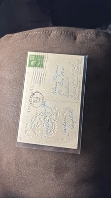 1948 Postcard Jackson MI 1c Green Benjamin Franklin Stamp Dallas TX Address - Image 1 of 2