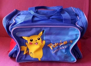 VINTAGE 2000 POKEMON NINTENDO DUFFLE BAG PIKACHU GOTTA CATCH 'EM ALL! - Picture 1 of 17
