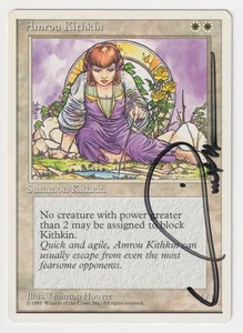 Signed Amrou Kithkin HP 4th Edition Fourth Artist Quinton Hoover 1995 MTG Magic! - Picture 1 of 2