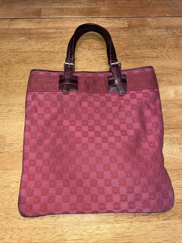 Borsa tote in tela Loewe Anagram rossa ottime condizioni **include certificato di autenticità**
