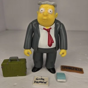 VTG The Simpsons Larry Burns WOS World Of Springfield Figure *Tested - Picture 1 of 11