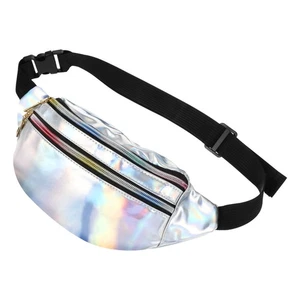 LUOEM 1PC Fashion Holographic PU Shining Fanny Pack Waist Packs for - Picture 1 of 12