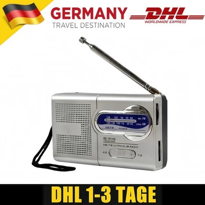 Aktives tragbares Radio AM/FM, 2AA batteriebetrieben mit Empfang über große Re - Bild 1 von 4