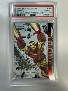 2022 Ultra Avengers Iron Man Red Artist Autograph Tom Morgan Signed Trading Card - Picture 1 of 8