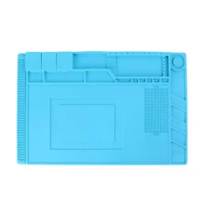 Magnetic Heat Insulation Silicone Pad Desk Mat Soldering Repair Cushion Blue - Picture 1 of 10