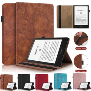 For Amazon Kindle Paperwhite 12th Gen 2024 7" Luxury Leather Wallet Case Cover - Picture 1 of 43