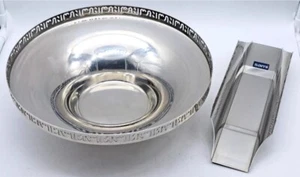 BROTKASTEN SET SCHÜSSEL + GRISSINI TÜR - EDELSTAHL - SAMI DESIGN - ITALIEN - 80' VINTAGE - Bild 1 von 24