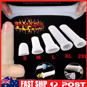 2Pcs Penis Silicone Sleeve for Extender Stretcher Max Vacuum Enlargement New· - Picture 1 of 12