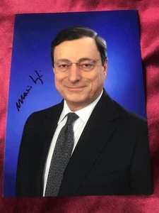 MARIO DRAGHI-Capo del governo-PCM Italia-Autografo-Foto ufficiale! 18x13xm - Picture 1 of 2
