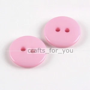 2-HOLE 4-HOLE COLOURED RESIN ROUND BUTTON FOR SEWING SCRAPBOOK HANDMADE CRAFTS  - Picture 1 of 52