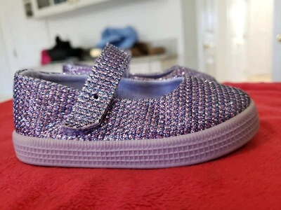 Zapatos de bebé Mary Jane rojos morados brillantes talla 4 para bebés y niñas pequeñas. Usado en excelente estado Foto 1 de 4