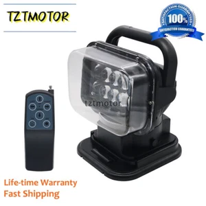 12V 50W LED Searchlight Boat Car 360° Magnetic Remote Control Work Spot Light UK - Foto 1 di 2