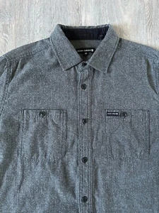 Ocean Current Shirt Adult Medium Gray Button Up Long Sleeve Casual Mens - Picture 1 of 6