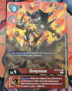 Tarjeta Digimon Greymon BT5-010 Premier A Evento Arte Alternativo Torneo Promo - Imagen 1 de 4