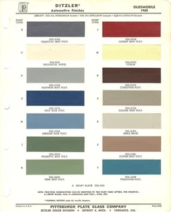 1960 OLDSMOBILE 98 SUPER 88 DYNAMIC 88 HOLIDAY FL PAINT CHIPS (PPG DITZLER) - Picture 1 of 1