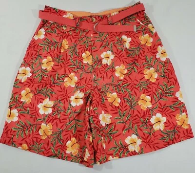 Pantalones Cortos Carga 10 Bermudas Ciervo Blanco Caqui Cinturón Rosa Floral Damas Pantalones Cortos Foto 1 de 4