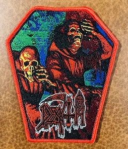 PARCHE TEJIDO MUERTE, COSER EN BORDE ROJO - Imagen 1 de 1