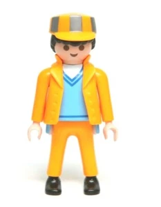 Playmobil Figure Construction Worker w/ Safety Hat Jacket 3257 - Picture 1 of 1