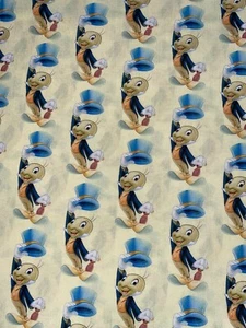 1/2 Yard JIMINY CRICKET Polyester Blended Fabric 18" X 44" NEW (5.5) Limited - Picture 1 of 2