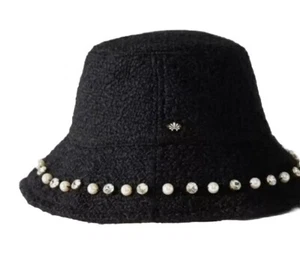 Lele Sadoughi Wool Embellished Bucket Hat NWT Anthropologie - Picture 1 of 6