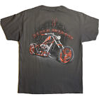 T-shirt homme vintage American Chopper 2003 taille grand gris moto motard Harley