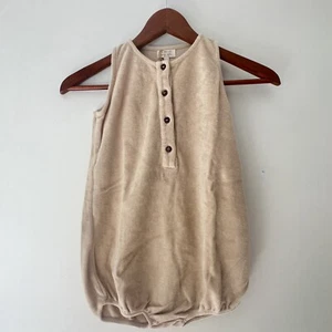 NWT The Simple Folk The Journey Romper Ecru 6/7y Organic Terry cloth - Picture 1 of 13