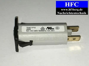 1 Stück T9-611P 5.0A rückstellbarer Geräteschutzschalter  - Picture 1 of 7