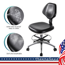 3x Adjustable Dental Stool Chair Doctor PU Leather Rolling Micro Fiber Mechanism