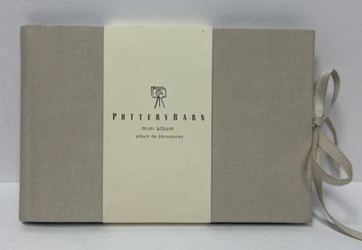 "Álbum de fotos Pottery Barn cubierta de tela beige con capacidad para 24 fotos 4x6"" ver notas" Foto 1 de 4