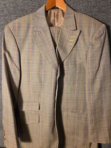 STACY ADAMS MEN'S TWO PEICE SUIT SUPERLATIVE 150s JACKET 40-42 TROUSERS 33-36X31 - Picture 1 of 19